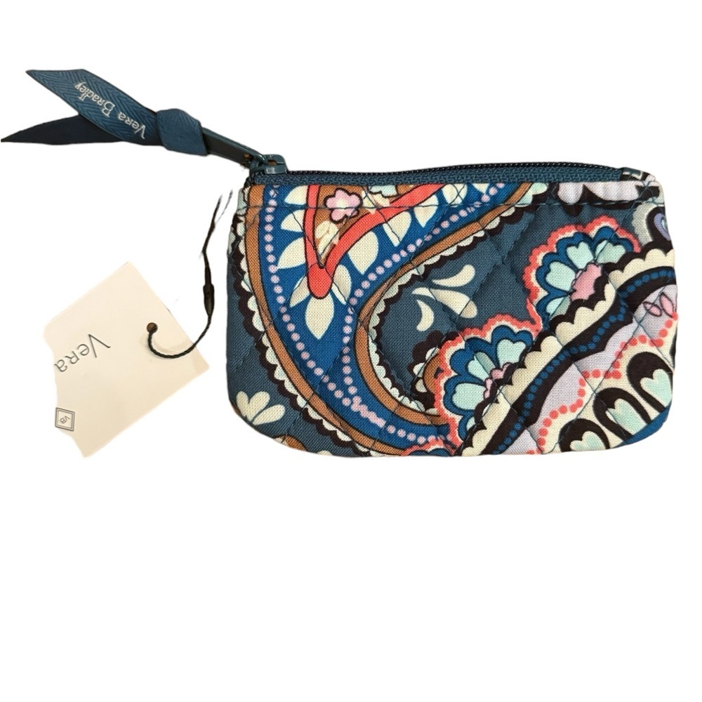 Vera‎ Bradley coin purse, Haymarket Paisley Jewel pattern.
